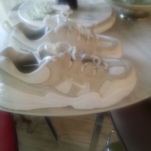 White and Tan Nike Tech